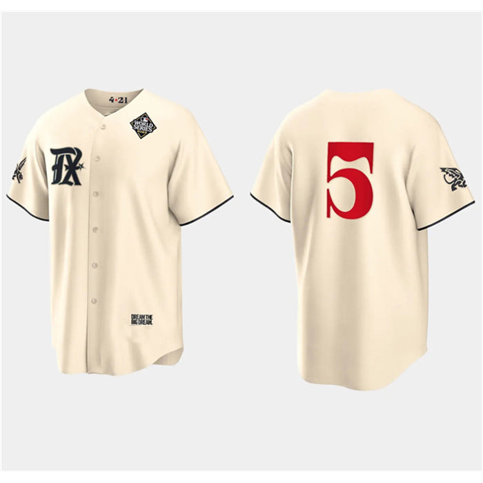 Texas Rangers #5 Corey Seager Cream 2023 World Series City Connect Stitched Baseball Jersey