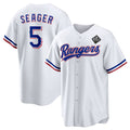 Texas Rangers #5 Corey Seager White 2023 World Series Stitched Baseball Jersey