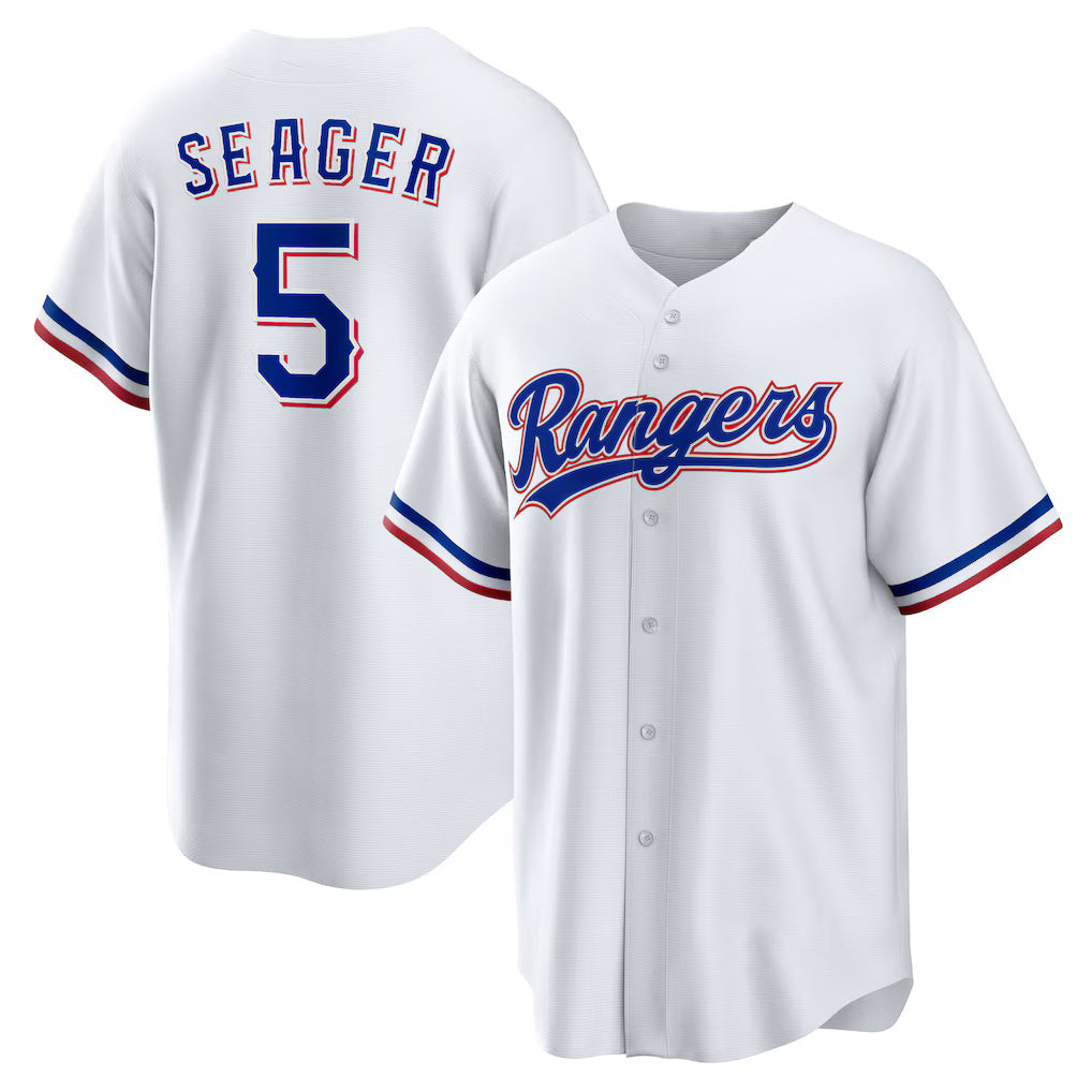 Texas Rangers #5 Corey Seager White Home Replica Player Baseball Jersey