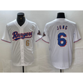 Texas Rangers #6 Josh Jung Number White 2023 World Series Champions Cool Baseball Jersey
