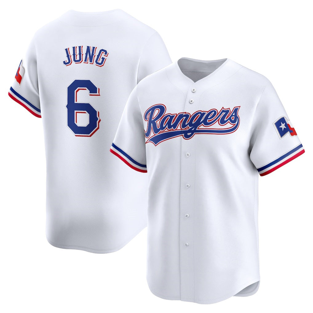 Texas Rangers #6 Josh Jung White Home Limited Player Baseball Jersey