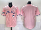 Toronto Blue Jays Blank Pink 50 Seasons Patch Stitched Baseball Jersey