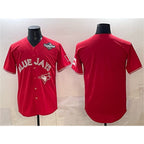 Toronto Blue Jays Blank Red 2025 World Series Home Cool Base Stitched Baseball Jersey
