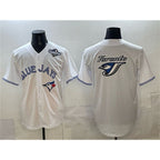 Toronto Blue Jays Team Big Logo White 2025 World Series Home Cool Base Stitched Baseball Jersey