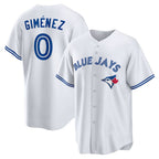 Toronto Blue Jays #0 Andres Gimenez White Home Replica Baseball Jersey