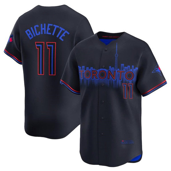 Toronto Blue Jays #11 Bo Bichette Black 2024 City Connect Limited Stitched Baseball Jersey