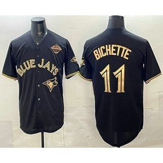 Toronto Blue Jays #11 Bo Bichette Black Gold 2025 American League Champions Limited Stitched Baseball Jersey