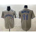 Toronto Blue Jays #11 Bo Bichette Gray 2025 World Series Home Cool Base Stitched Baseball Jersey