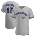 Toronto Blue Jays #15 Whit Merrifield Gray Road Flex Base Player Baseball Jersey