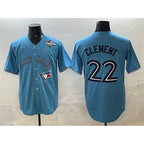 Toronto Blue Jays #22 Ernie Clement Royal 2025 World Series Cool Base Stitched Baseball Jersey