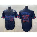 Toronto Blue Jays #25 Anthony Santander Navy 2025 World Series City Connect Limited Stitched Baseball Jersey
