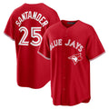 Toronto Blue Jays #25 Anthony Santander Red Canada Day Replica Baseball Jersey