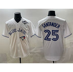 Toronto Blue Jays #25 Anthony Santander White 2025 World Series Home Cool Base Stitched Baseball Jersey