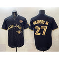 Toronto Blue Jays #27 Vladimir Guerrero Jr. Black Gold 2025 American League Champions Limited Stitched Baseball Jersey