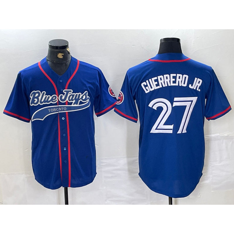 Toronto Blue Jays #27 Vladimir Guerrero Jr Blue Cool Base Stitched Baseball Jersey