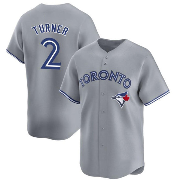 Toronto Blue Jays #2 Justin Turner Gray Cool Base Stitched Baseball Jersey