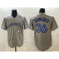Toronto Blue Jays #36 Davis Schneider Gray 2025 World Series Cool Base Stitched Baseball Jersey