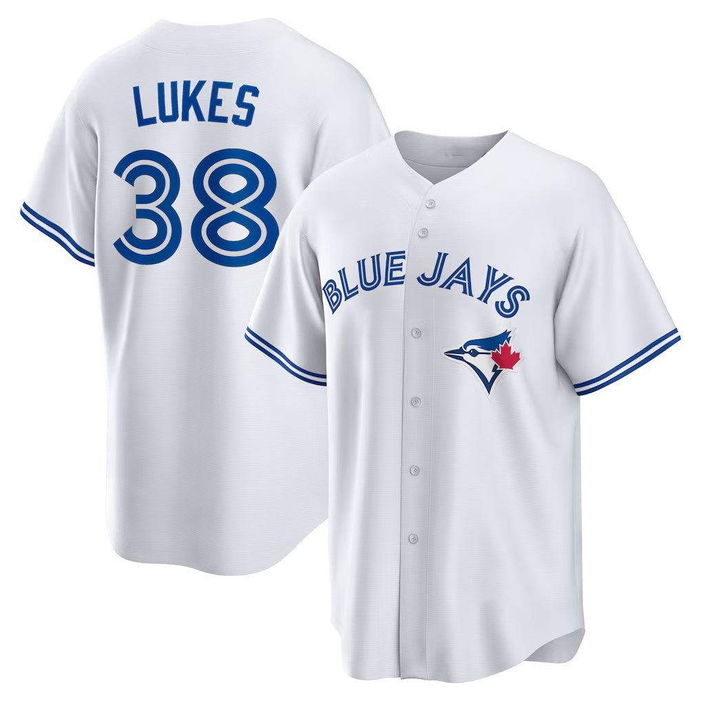 Toronto Blue Jays #38 Nathan Lukes White Home Replica Baseball Jersey