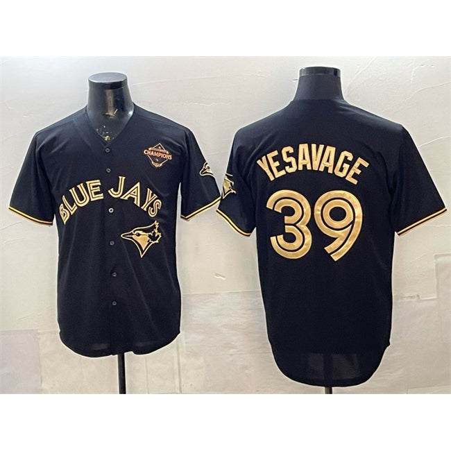 Toronto Blue Jays #39 Trey Yesavage Black Gold 2025 American League Champions Limited Stitched Baseball Jersey