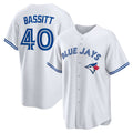 Toronto Blue Jays #40 Chris Bassitt White Home Replica Baseball Jersey