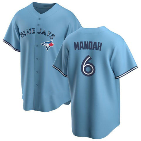 Toronto Blue Jays #6 Alek Manoah Light Blue Stitched Cool Baseball Jersey
