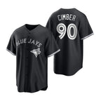 Toronto Blue Jays #90 Adam Cimber Black White Collection Baseball Jersey