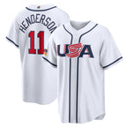 USA Baseball #11 Gunnar Henderson 2026 World Baseball Classic Home Stadium Baseball Jersey - White