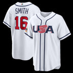 USA Baseball #16 Will Smith 2026 World Baseball Classic Home Stadium Baseball Jersey - White
