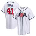 USA Baseball #41 Joe Ryan 2026 World Baseball Classic Home Stadium Baseball Jersey - White
