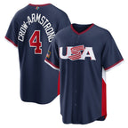 USA Baseball #4 Pete Crow-Armstrong 2026 World Baseball Classic Road Stadium Baseball Jersey - Navy