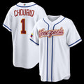Venezuela Baseball #1 Jackson Chourio 2026 World Baseball Classic Home Stadium Baseball Jersey - White