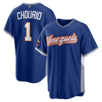 Venezuela Baseball #1 Jackson Chourio 2026 World Classic Road Stadium Jersey - Royal