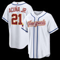 Venezuela Baseball #21 Ronald Acu?a Jr. 2026 World Baseball Classic Home Stadium Baseball Jersey - White