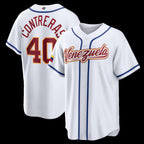 Venezuela Baseball #40 Willson Contreras 2026 World Baseball Classic Home Stadium Baseball Jersey - White