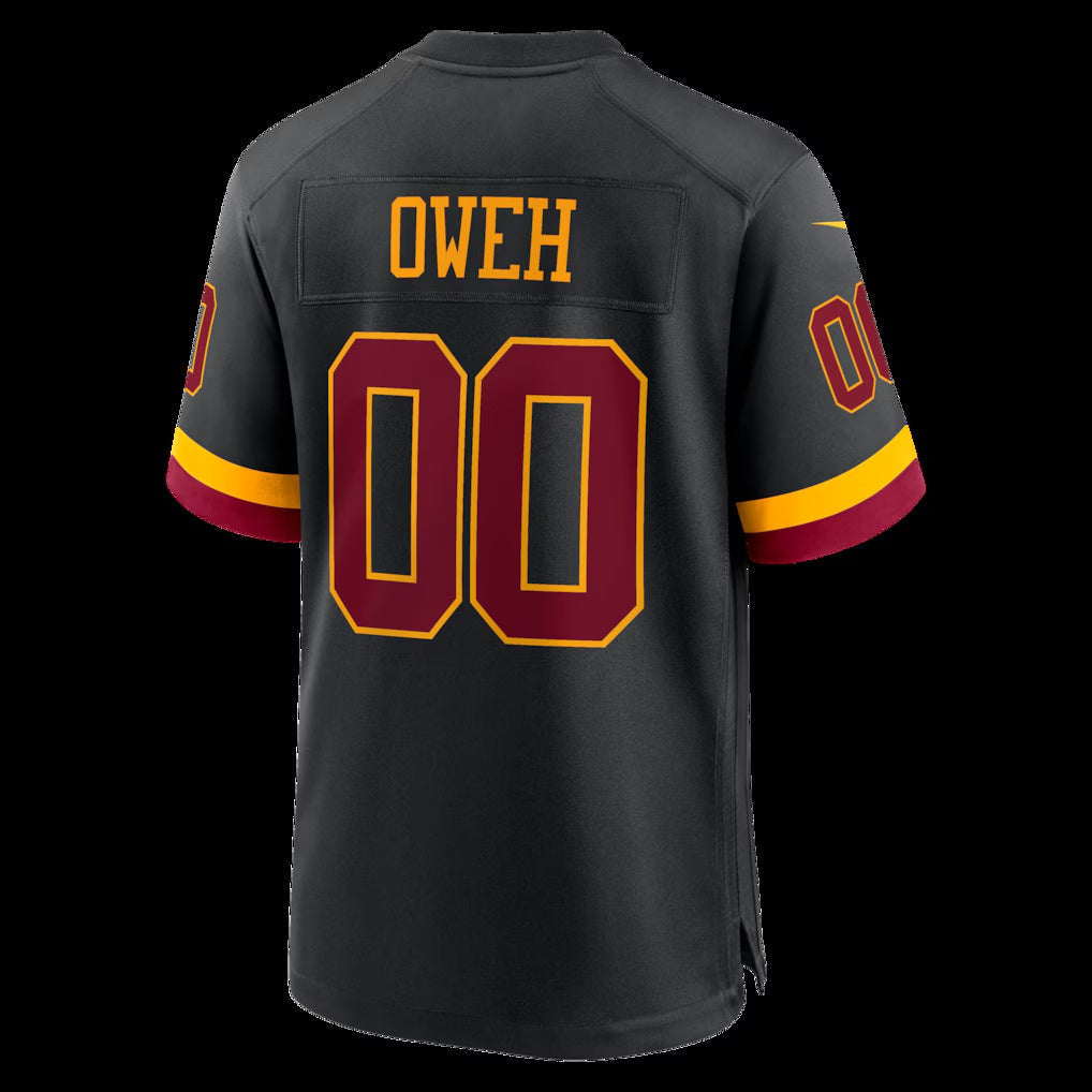 W.Commanders #00 Odafe Oweh Black Hail Raiser Alternate Game Stitched Football American Jersey