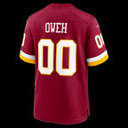 W.Commanders #00 Odafe Oweh Burgundy Game Stitched Football American Jersey