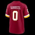 W.Commanders #0 Mike Sainristil Burgundy Game Stitched Football American Jersey