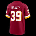 W.Commanders #39 Jeremy Reaves Burgundy Game Stitched Football American Jersey