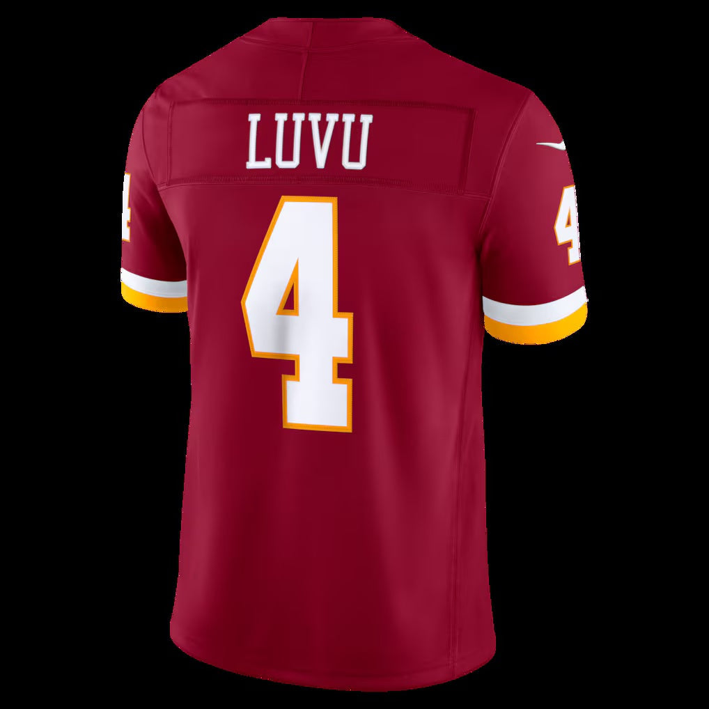 W.Commanders #4 Frankie Luvu Burgundy Vapor F.U.S.E. Sewn Down Limited Stitched Football American Jersey