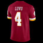 W.Commanders #4 Frankie Luvu Burgundy Vapor F.U.S.E. Sewn Down Limited Stitched Football American Jersey