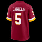 W.Commanders #5 Jayden Daniels Burgundy Game Stitched Football American Jersey