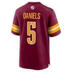 W.Commanders #5 Jayden Daniels 2024 Draft First Round Pick Player Game Jersey - Burgundy American Football Jerseys