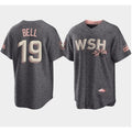 Washington Nationals #19 Josh Bell 2022 Grey City Connect Cherry Blossom Cool Base Stitched Baseball Jersey