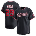 Washington Nationals #29 James Wood Navy Alternate Limited Player Baseball Jersey