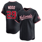 Washington Nationals #29 James Wood Navy Alternate Limited Player Baseball Jersey