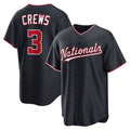 Washington Nationals #3 Dylan Crews Navy Alternate Replica Baseball Jersey