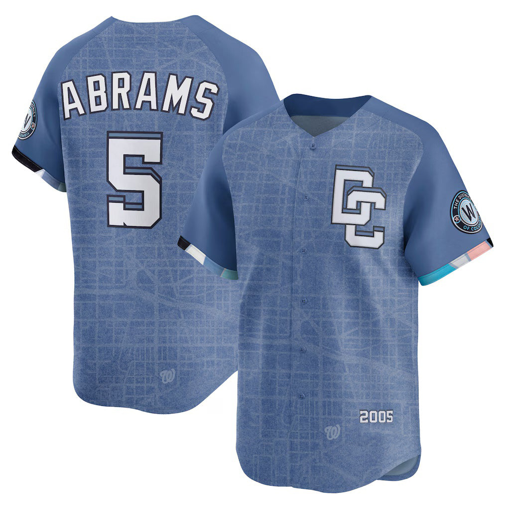 Washington Nationals #5 CJ Abrams Blue 2025 City Connect Limited Baseball Jersey