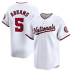 Washington Nationals #5 CJ Abrams White Home Limited Player Baseball Jersey