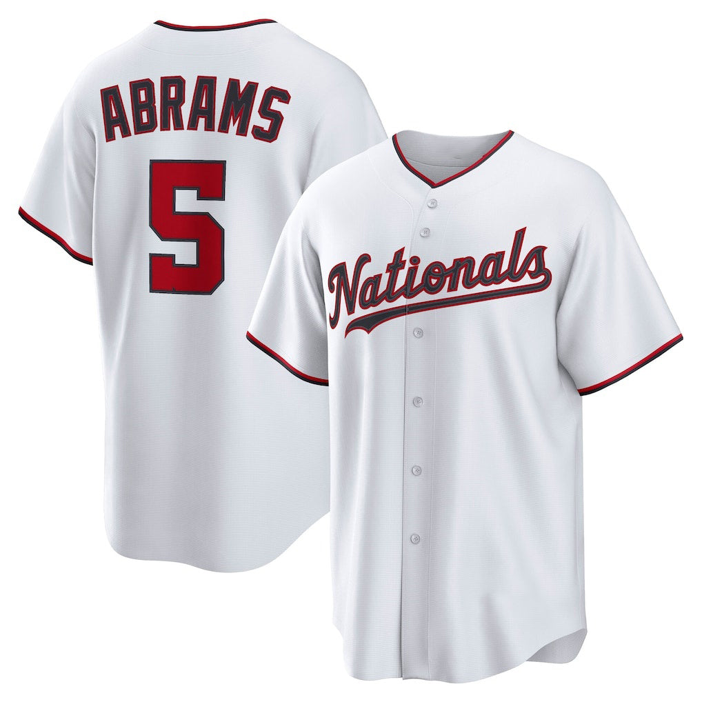 Washington Nationals #5 CJ Abrams White Home Replica Baseball Jersey