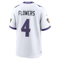 Zay Flowers Ravens #4 White Alternate Game Stitched Football Jersey